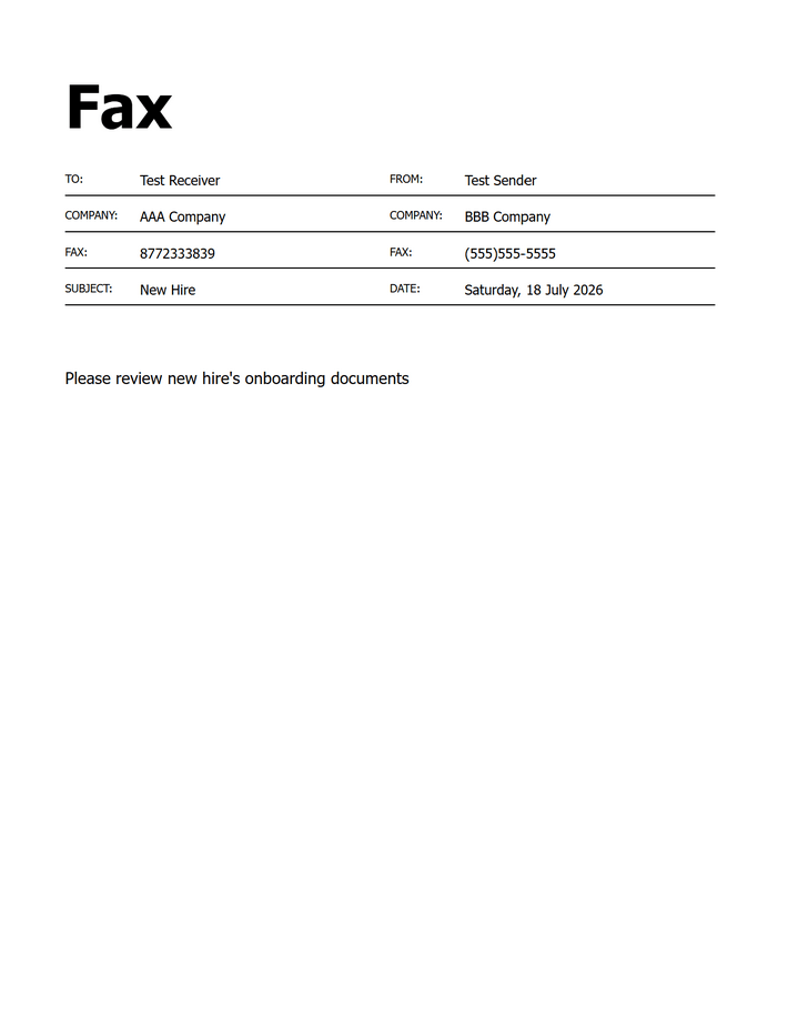 Default cover page