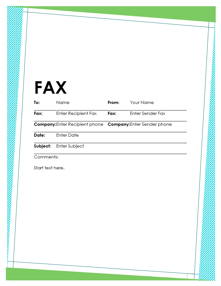 Geometric Fax Cover Sheet